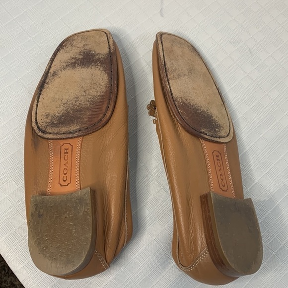 Coach Ariella Leather Loafers in tan with silver hardware - Picture 8 of 10